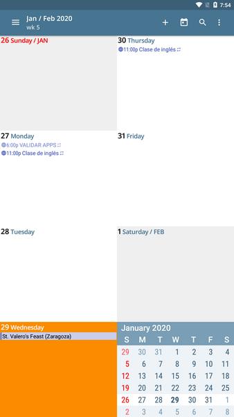 aCalendar - your calendar Captura de tela 3