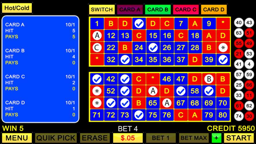 Keno 4 Card應用截圖第0張