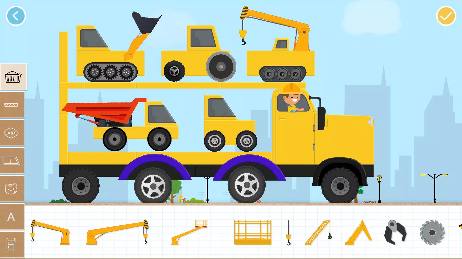 Jogo de crianças de Brick Car2 Captura de tela 1