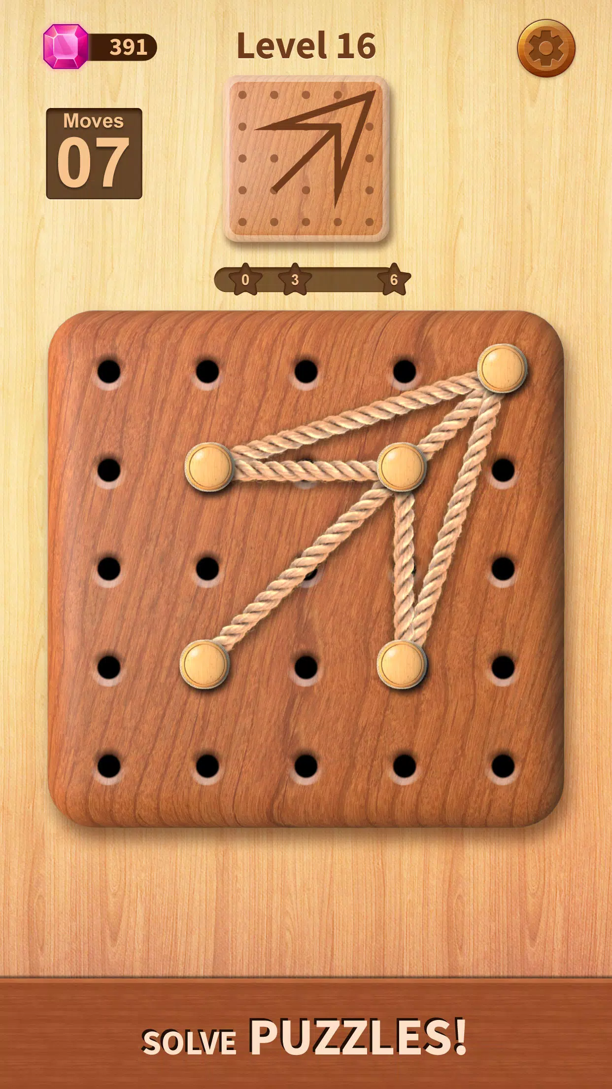 Rope Puzzle: Wooden Rope Games スクリーンショット 0