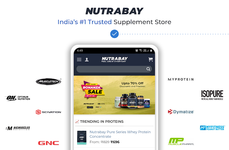 Schermata Nutrabay: Supplements Store 0