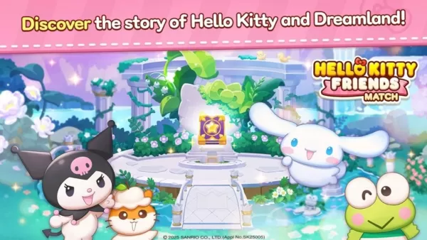 系列遊戲揭露了Hello Kitty Friends Match：新的比賽3益智遊戲