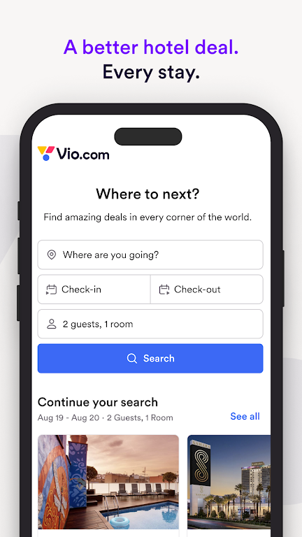 Vio.com: Hotels & travel deals স্ক্রিনশট 0