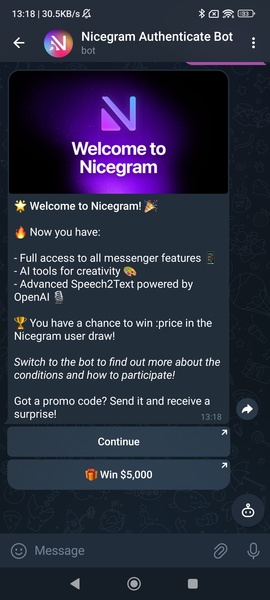 Nicegram: AI Chat for Telegram スクリーンショット 1