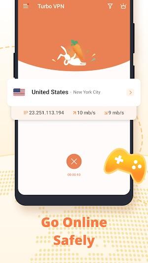 Turbo VPN - 开放式网络安全工具无流量限制快速上网应用截图第3张