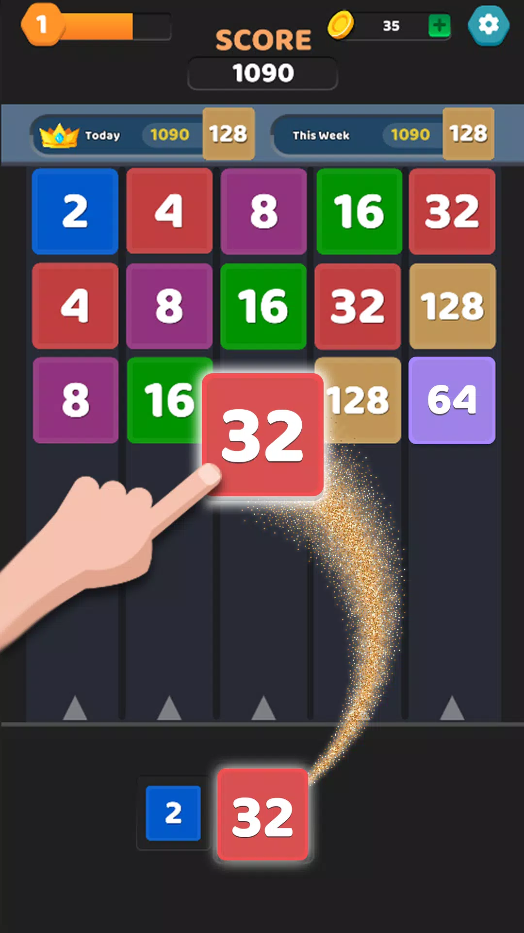 Merge Puzzle Games: Number Up स्क्रीनशॉट 0