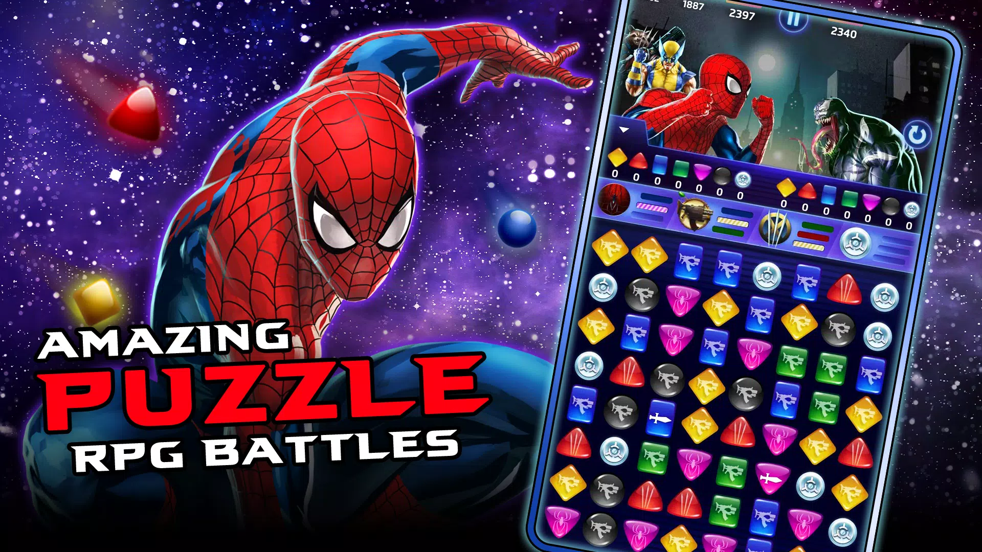 MARVEL Puzzle Quest: Match RPG ภาพหน้าจอ 0