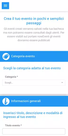 nowEvent - L'app a misura di evento Zrzut ekranu 3