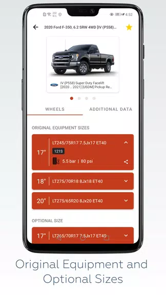 Wheel Size - Fitment database Captura de tela 1