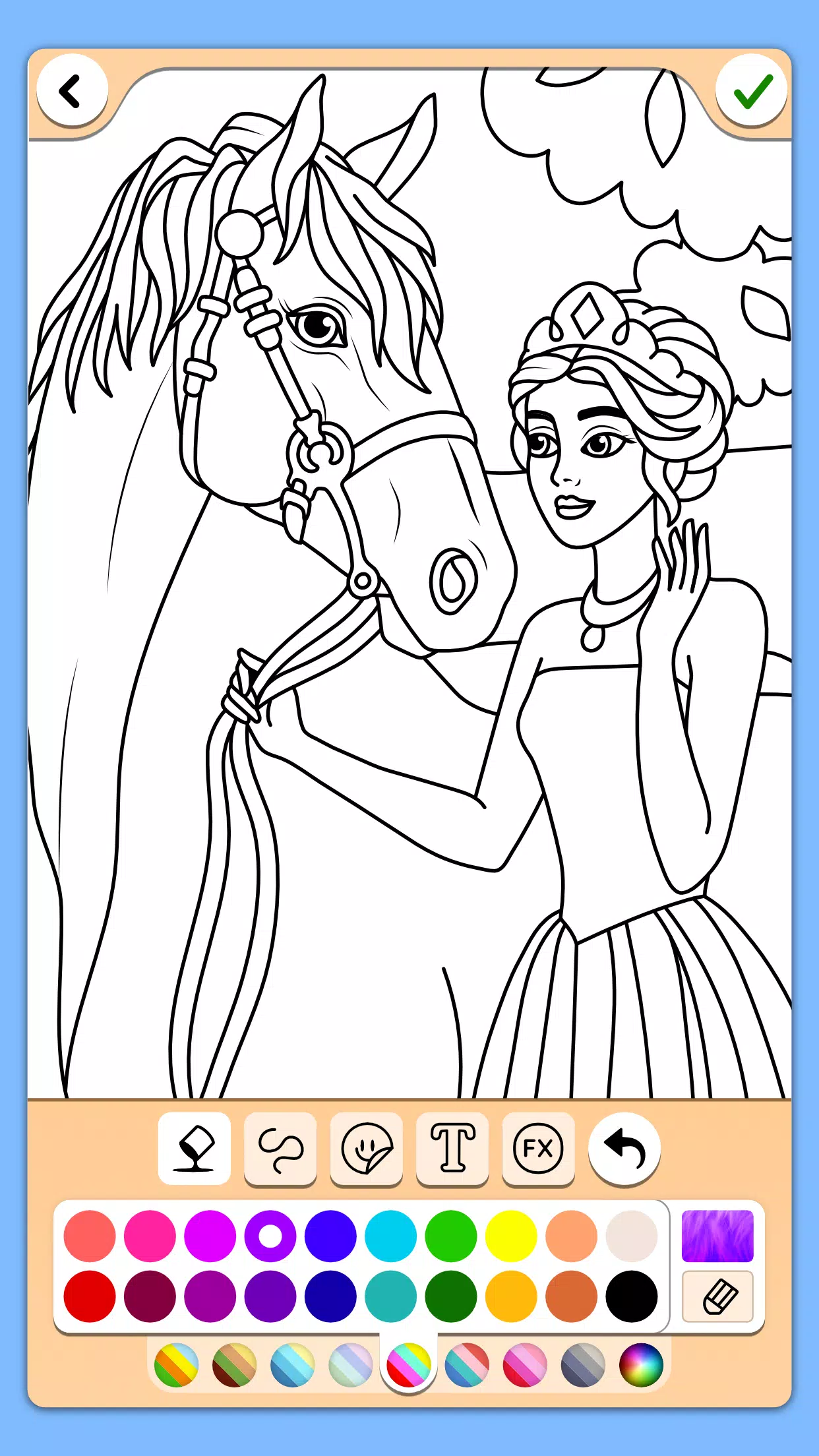 Princess Coloring Game Schermafbeelding 3