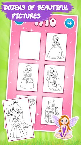 Princess Coloring - Kids Fun Ảnh chụp màn hình 1