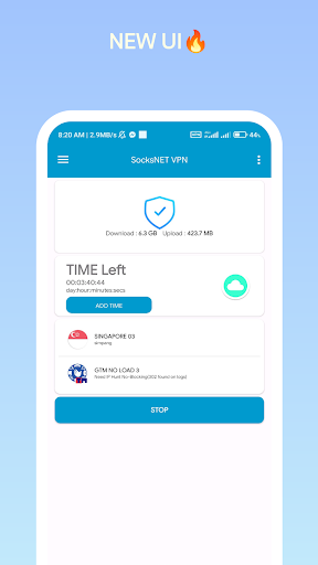 SocksNET VPN स्क्रीनशॉट 2