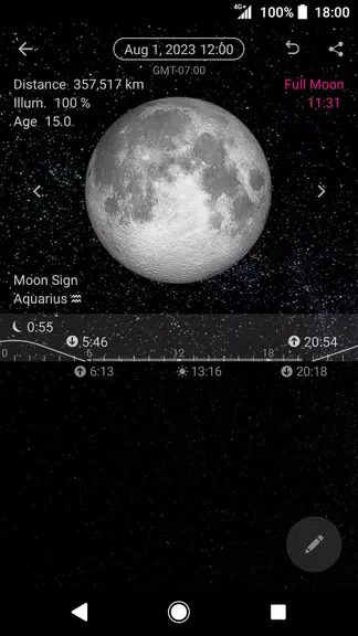 Simple Moon Phase Calendar ภาพหน้าจอ 1