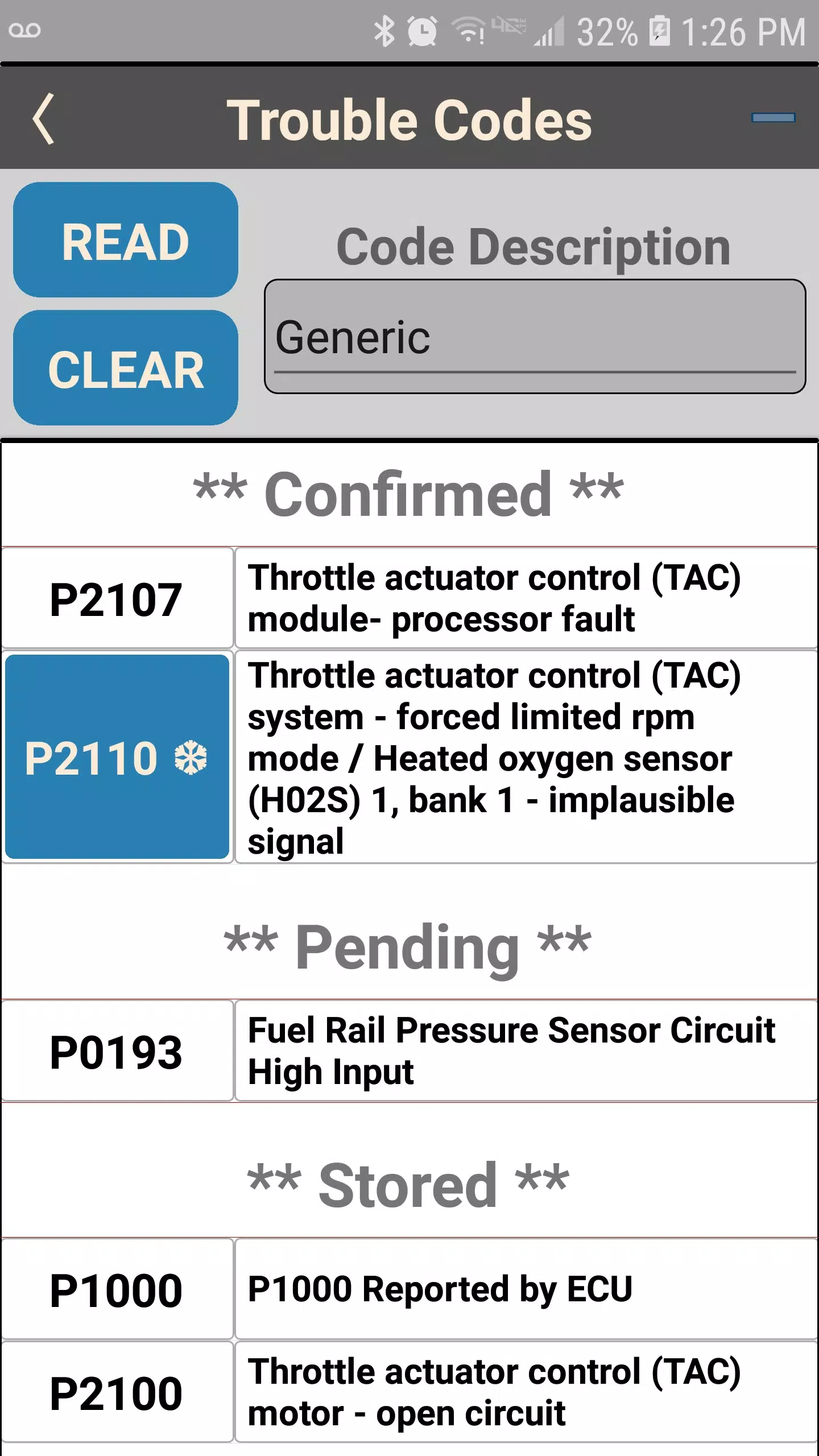 OS OBD2 Interface Tangkapan skrin 1