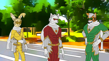 Hyper Shining Heroes - Furry Visual Novel Captura de tela 1