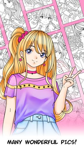 Schermata Anime Games Coloring Book 1