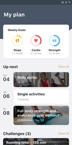 Schermata MyPersonalTrainer - FitnessApp 0