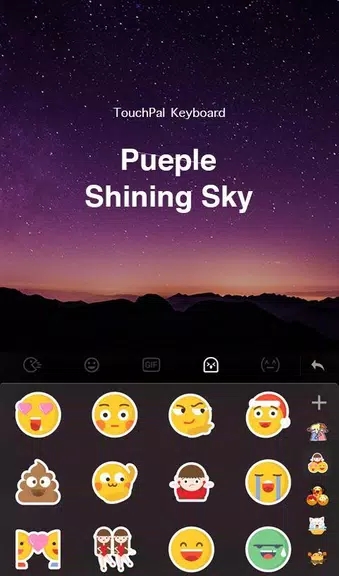 Purple Sky Keyboard Theme Captura de pantalla 2