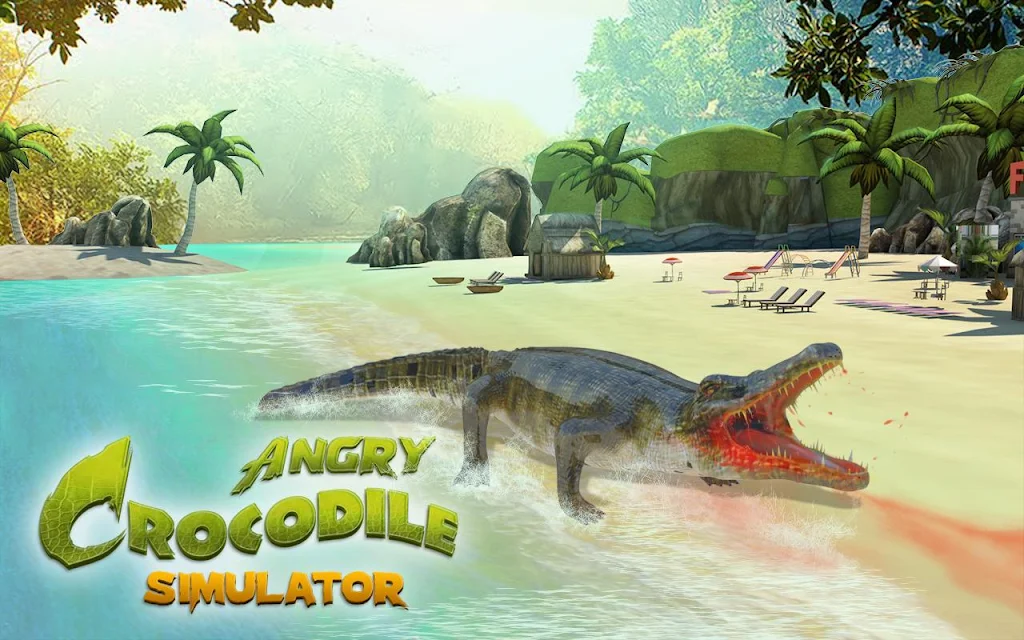 Crocodile Attack Animal Sim स्क्रीनशॉट 0