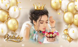 Birthday Photo Frame Greetings Captura de pantalla 0