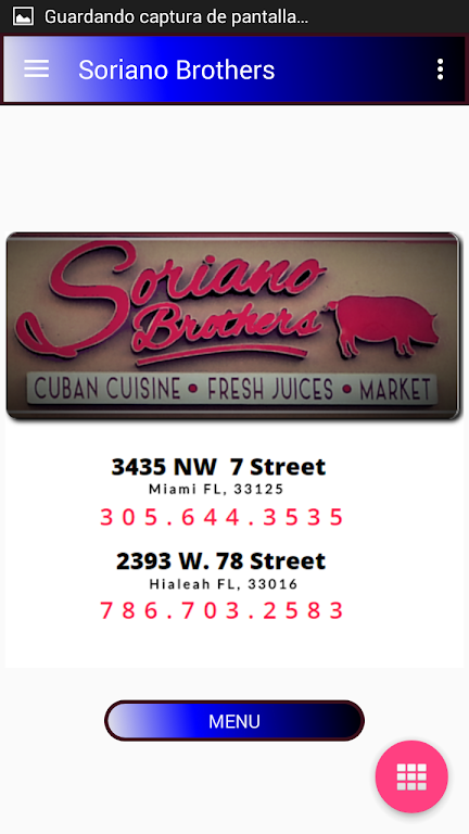 Soriano Brothers Cuban Cuisine ภาพหน้าจอ 0