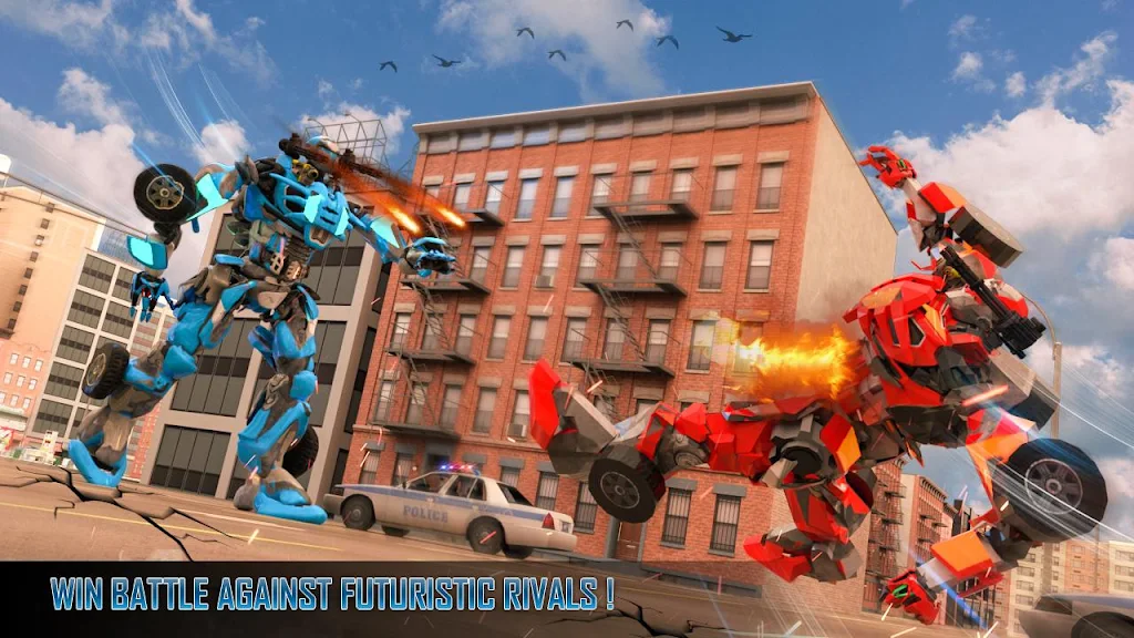 Schermata Police Air Jet Multi Robot Shooting Game 0