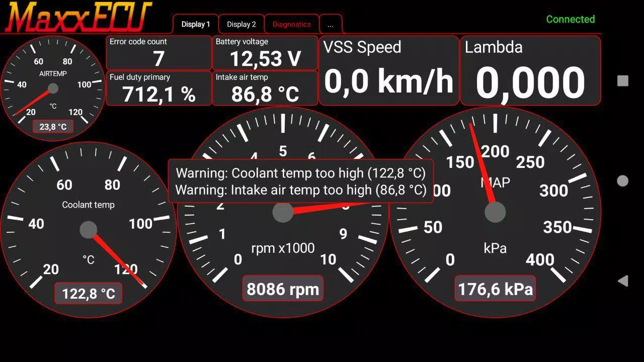 MaxxECU MDash Schermafbeelding 1