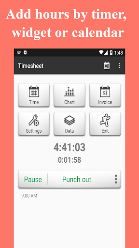 Timesheet – Work Hours Tracker ဖန်သားပြင်ဓာတ်ပုံ 0