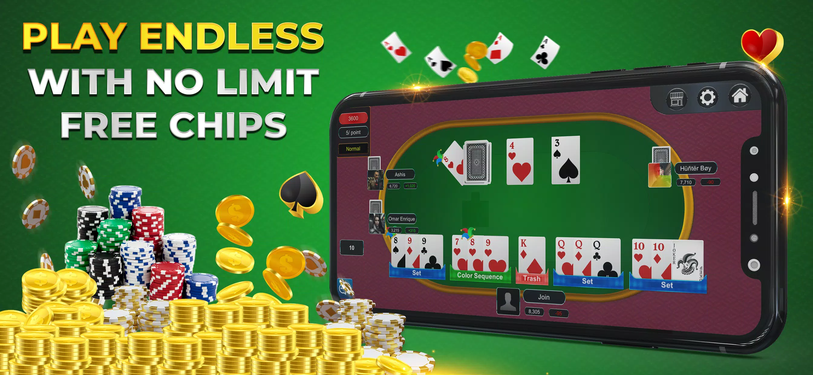 Rummy Online Casino Tangkapan skrin 1