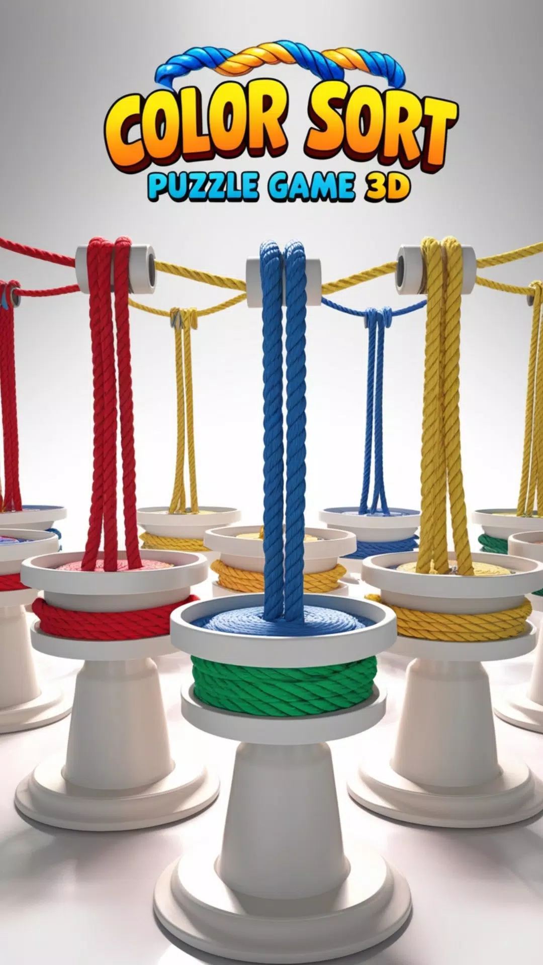 Rope Color Sort Puzzle Game 3D Screenshot 2