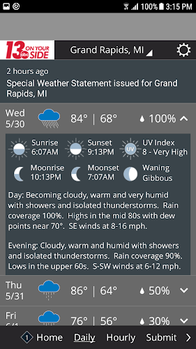 WZZM 13 Weather Ekran Görüntüsü 1