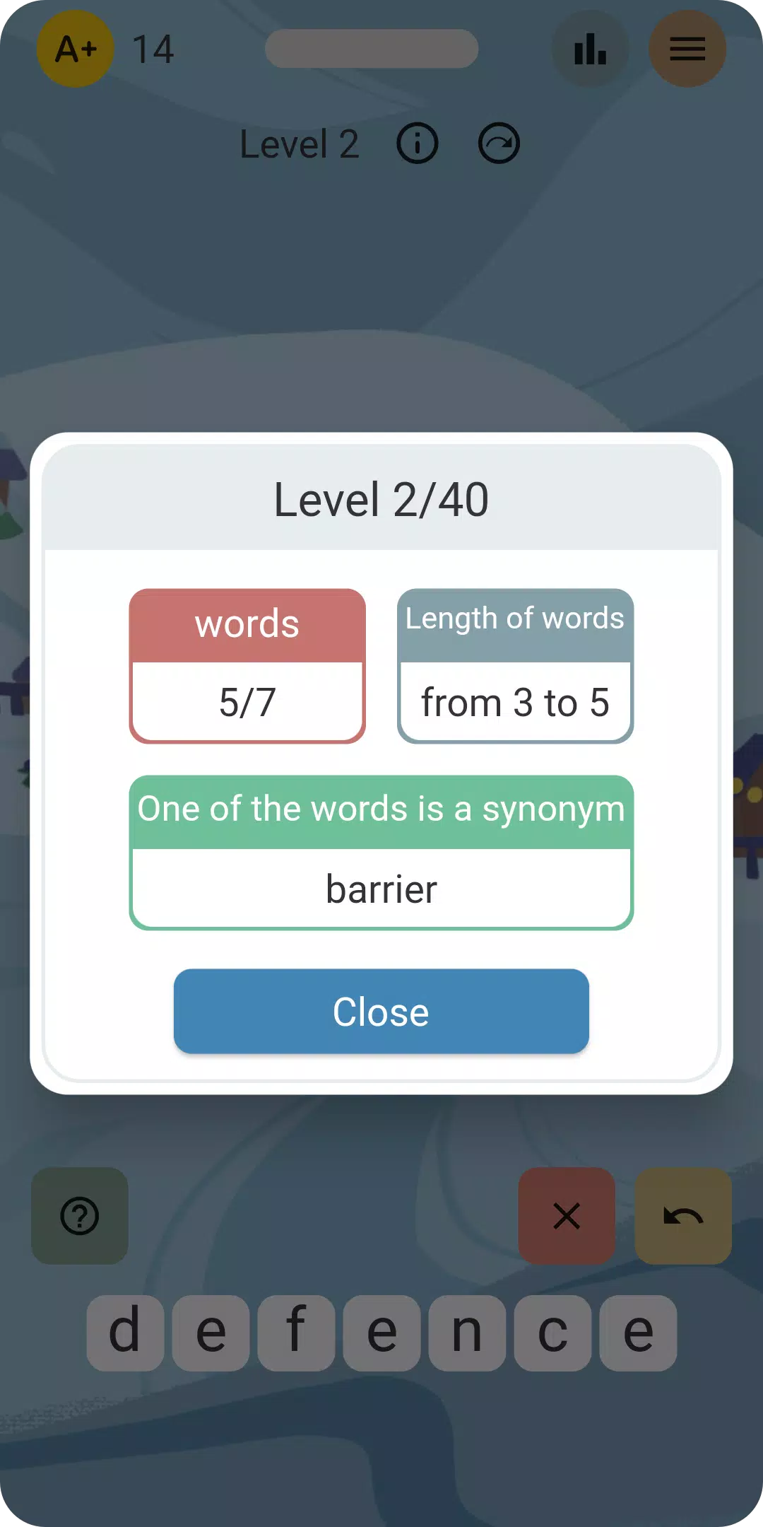Words from word and contrary Скриншот 2