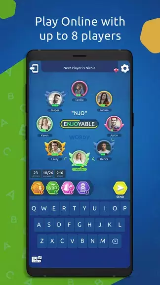 Wordy - Multiplayer Word Game Captura de pantalla 0